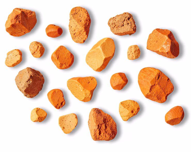 Natural orange rocks